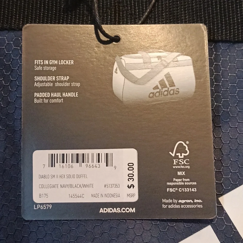 NWT ADIDAS DIABLO SMALL DUFFEL BAG - Picture 3 of 3